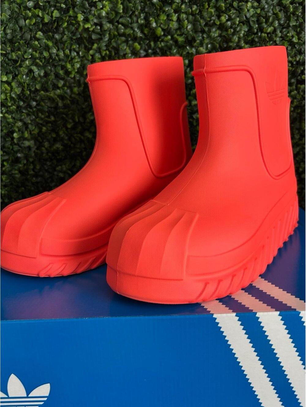 Adidas AdiFOM Superstar Boots Solar Red Chunky Foam Womens 8.5